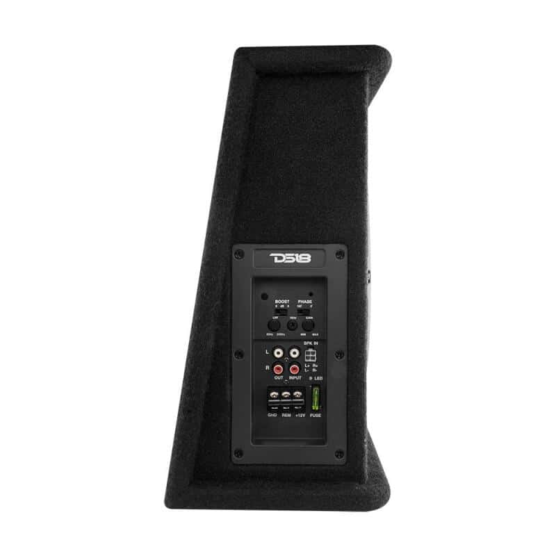 DS18 — DS18 Single 12in Shallow Subwoofer and Enclosure 350 Watts RMS Amplified Sealed Black Carpet - view 7