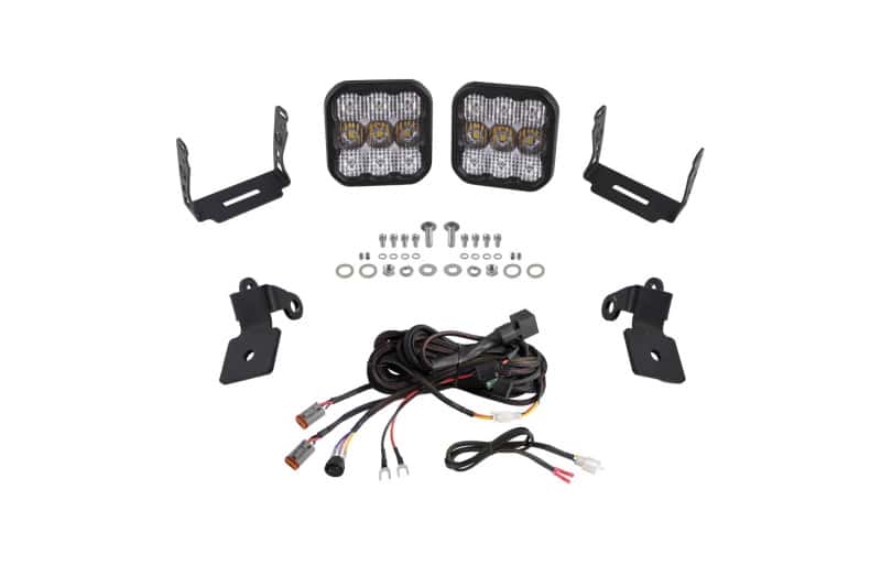 Diode Dynamics — Diode Dynamics 20-Present Polaris RZR A-Pillar LED Pod Kit SS5 Sport - White Combo - view 1