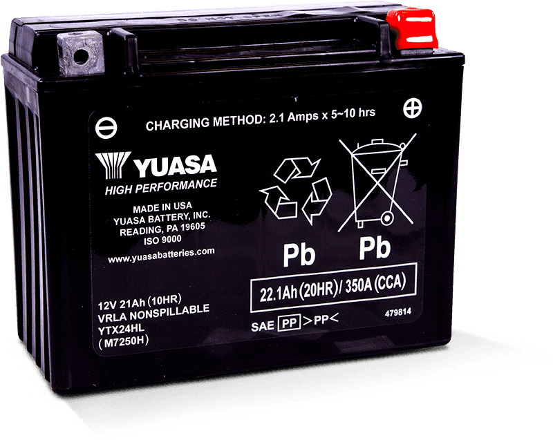 Yuasa Battery — Yuasa YTX24HL Maintenance Free AGM 12-Volt Battery - view 2