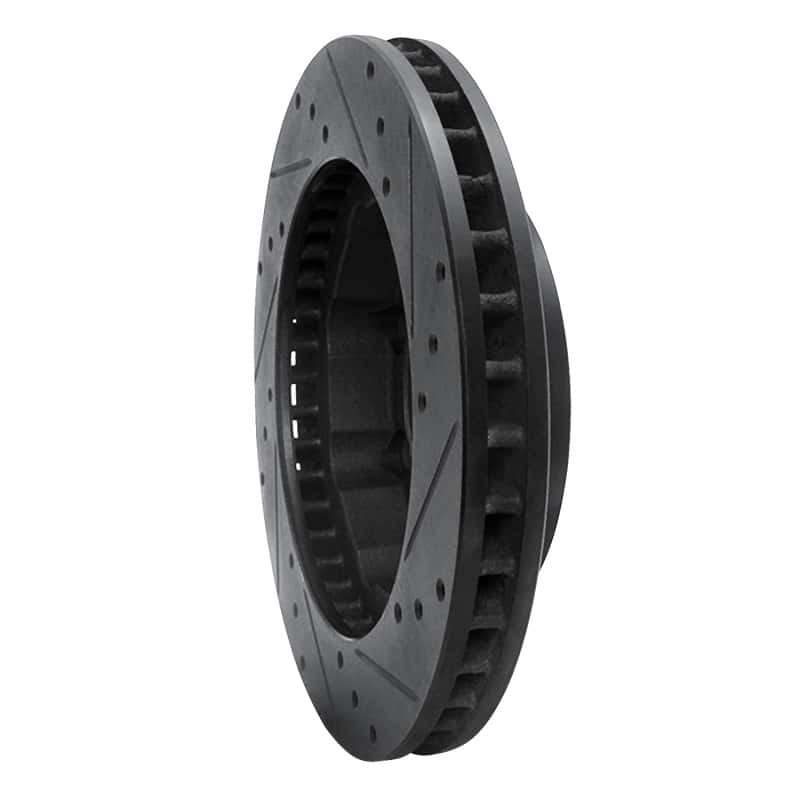 R1 Concepts — R1 88-00 Chevrolet K2500 Front Left Drilled & Slotted Black Brake Rotor
R1 Brake Rotor Drill - view 4
