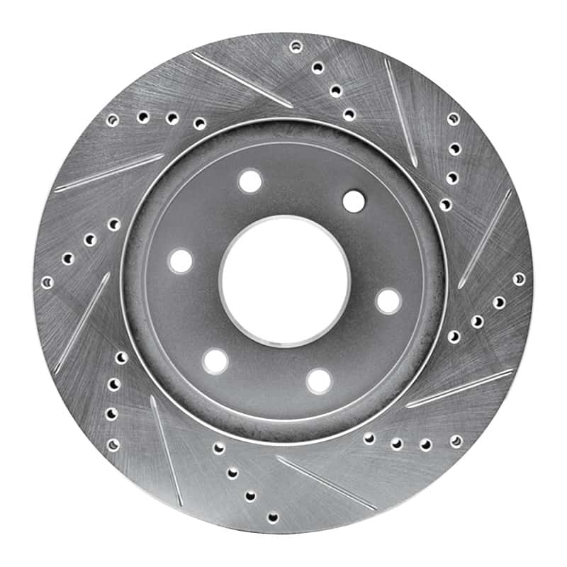 R1 Concepts — R1 04-05 Infiniti QX56 Front Left Drilled & Slotted Silver Brake Rotor
R1 Brake Rotor Drill - view 5