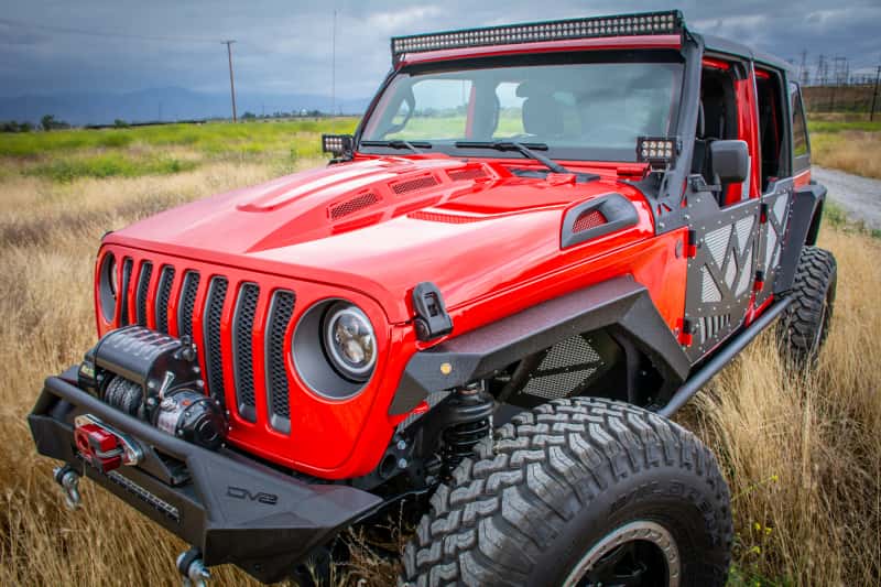 DV8 Offroad — DV8 Offroad 18+ Jeep JL Heat Dispersion Hood - Primer Black
Hood - view 8