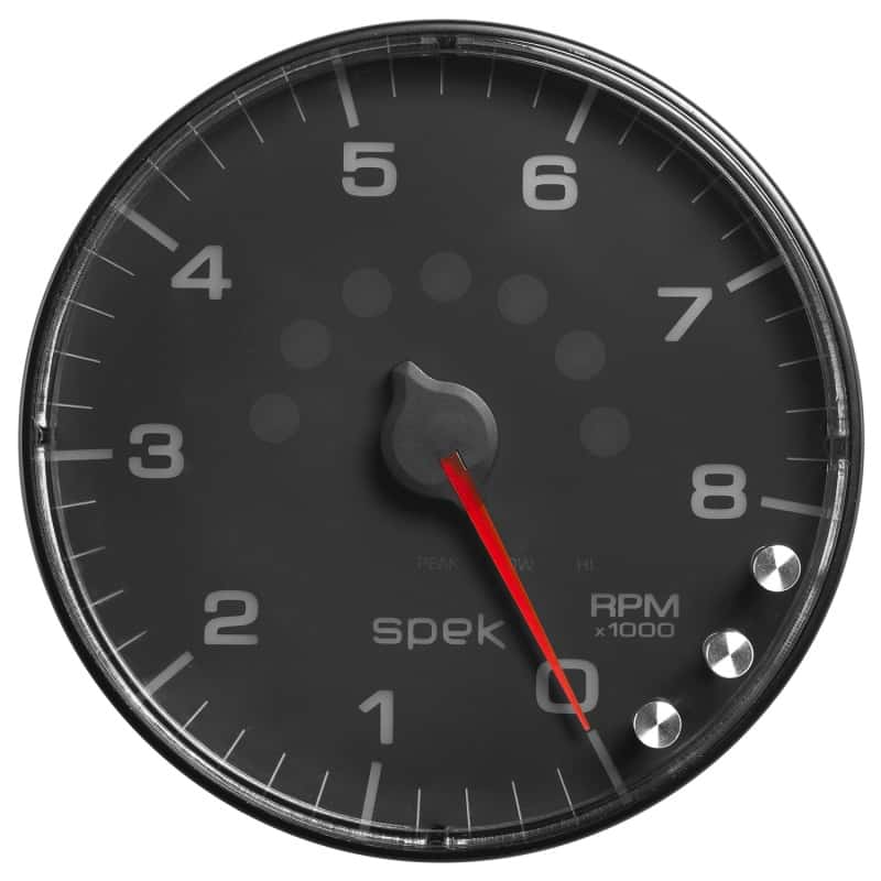 AutoMeter — Autometer Spek-Pro Gauge Tachometer 5in 8K Rpm W/Shift Light & Peak Mem Black/Black
GA 5" 8KRPM BFB SPEK - view 10