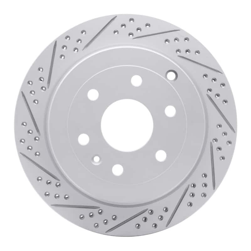 R1 Concepts — R1 07-17 Buick Enclave Rear Left Drilled & Slotted Geo-Carbon Rotor - view 1