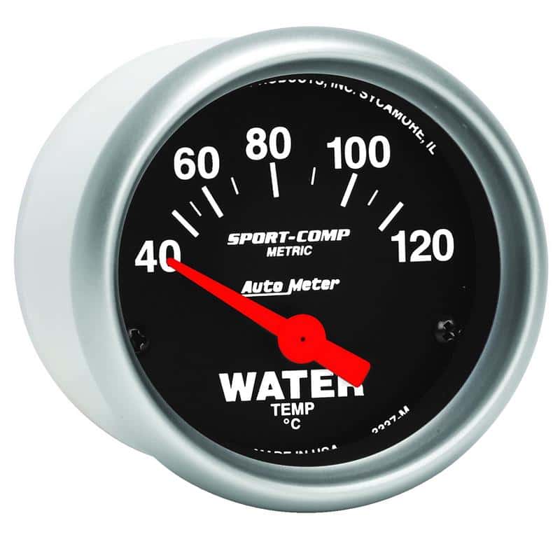 AutoMeter — Autometer Sport-Comp 52mm 40-120 Degree Short Sweep Electronic Water Temperature Gauge
2" WATER TEMP, 40-12 - view 4