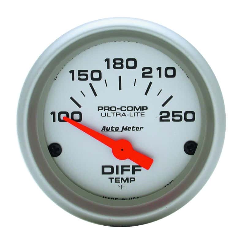 AutoMeter — Autometer Ultra-Lite 52mm 100-250 Deg F Electronic Differential Temperature Gauge
2" DIFF TEMP, 100-25 - view 1