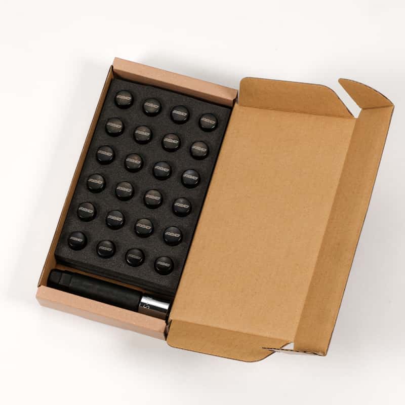 Rays — Rays M12x1.25 5 holes 16pcs nut, 4pcs Lock nut, 1 adapter & 1 lock nut key - Black - view 2