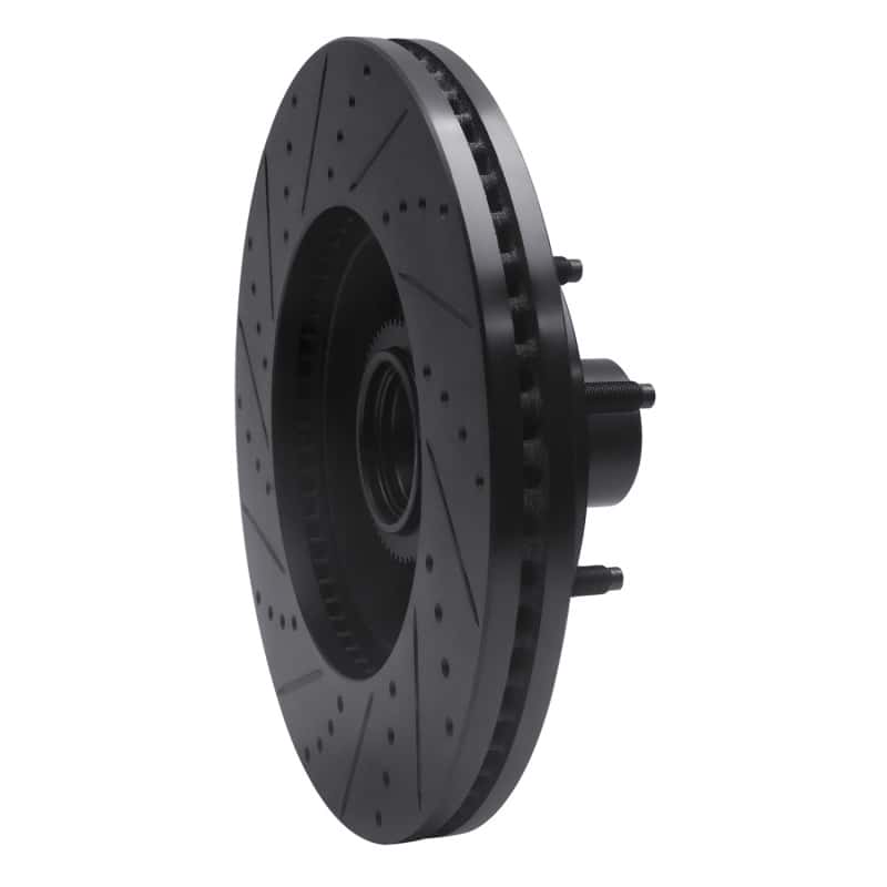 R1 Concepts — R1 04-06 Ford E-150 Front Right Drilled & Slotted Black Brake Rotor
R1 Brake Rotor Drill - view 4
