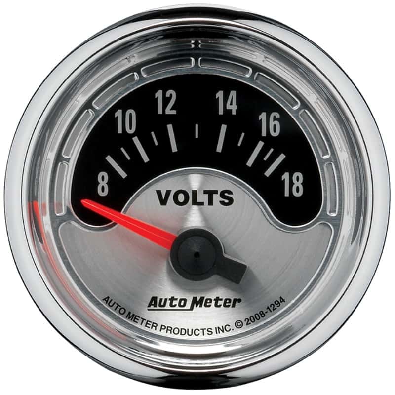 AutoMeter — Autometer American Muscle 52mm Short Sweep Electric 18V Voltmeter Gauge
GA 2" VOLT ELEC AM - view 1