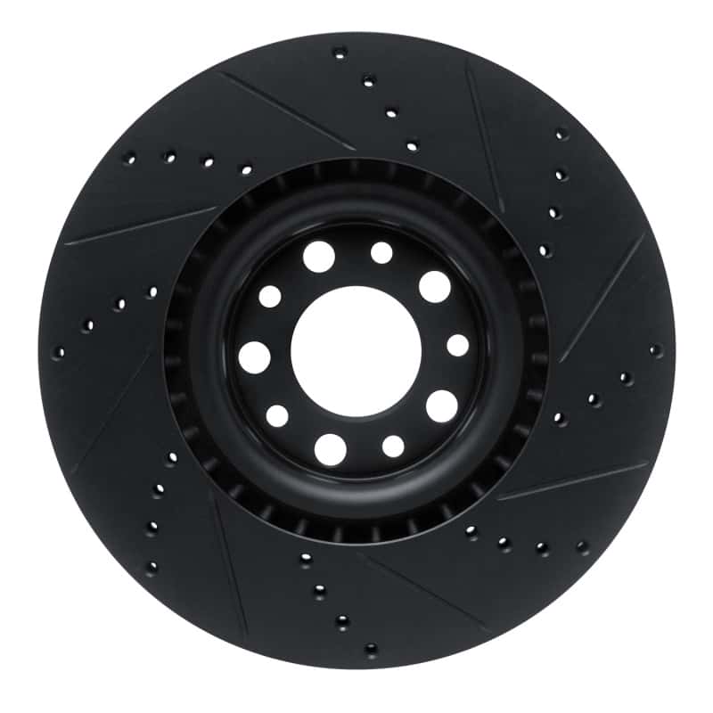 R1 Concepts — R1 2017-2025 Alfa Romeo Stelvio Front Left Drilled & Slotted Black Brake Rotor
R1 Brake Rotor Drill - view 5