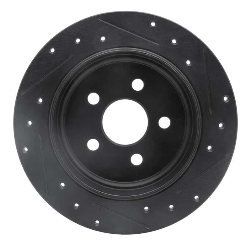 R1 Concepts — R1 03-10 Chrysler PT Cruiser Rear Left Drilled & Slotted Black Brake Rotor
R1 Brake Rotor Drill - view 5