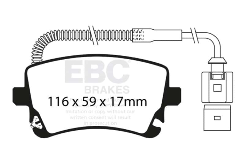 EBC — EBC 78-83 Mazda RX7 2.3 (1.1 Rotary)(Rear Drums) Ultimax2 Front Brake Pads
Disc Brake Pad - view 1