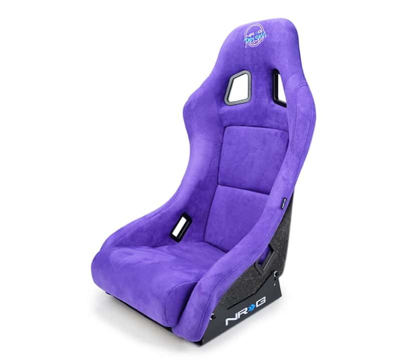 NRG — NRG FRP Bucket Seat PRISMA Edition w/ Pearlized Back Purple Alcantara - Medium - view 8