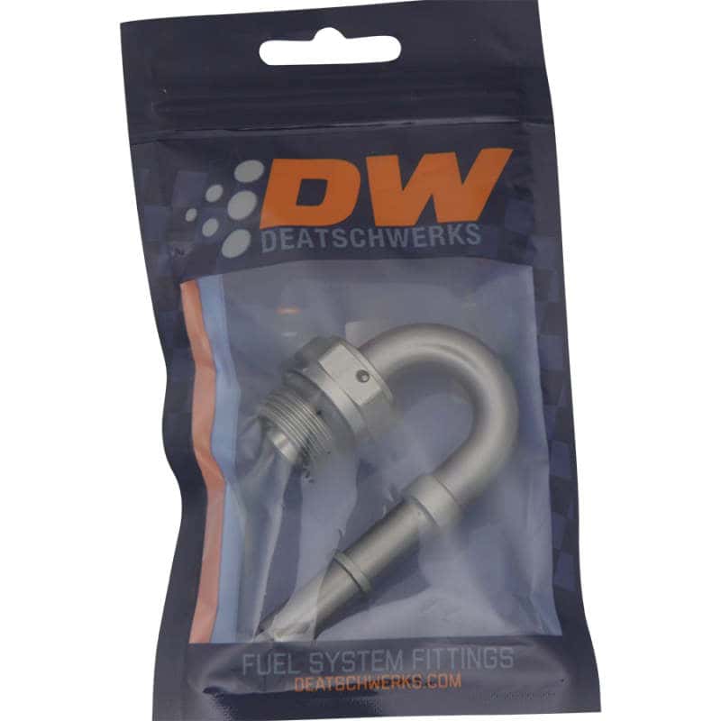 DeatschWerks — DeatschWerks 8AN ORB Male to 3/8IN Male EFI Quick Connect Adapter 180 Deg. - view 1