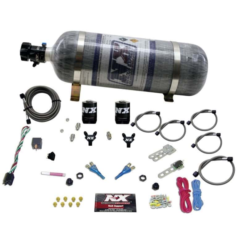 Nitrous Express — Nitrous Express Ford EFI Dual Nozzle Nitrous Kit (100-300HP) w/Composite Bottle
Injection System Kit
N2OSys - view 1