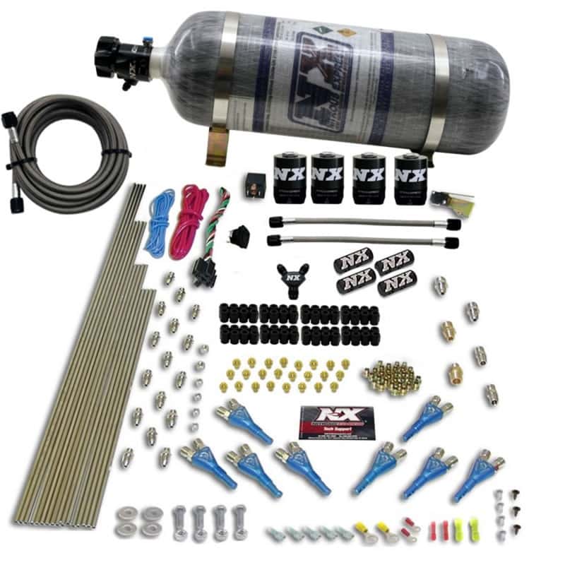 Nitrous Express — Nitrous Express 8 Cyl Shark Direct Port 4 Solenoids Nitrous Kit (200-600HP) w/Composite Bottle
Injection System Kit
N2OSys - view 1