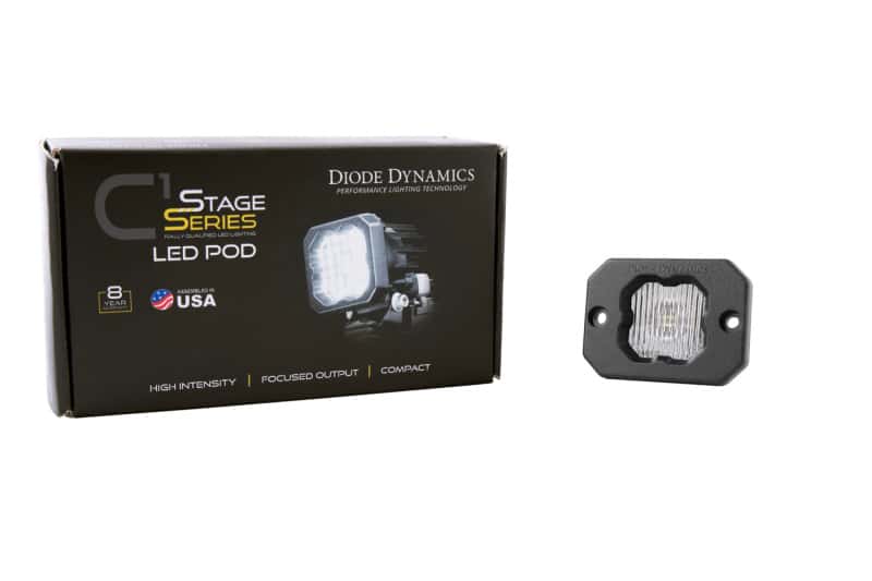 Diode Dynamics — Diode Dynamics Stage Series C1 LED Pod - White SAE Fog Flush ABL Each - view 3