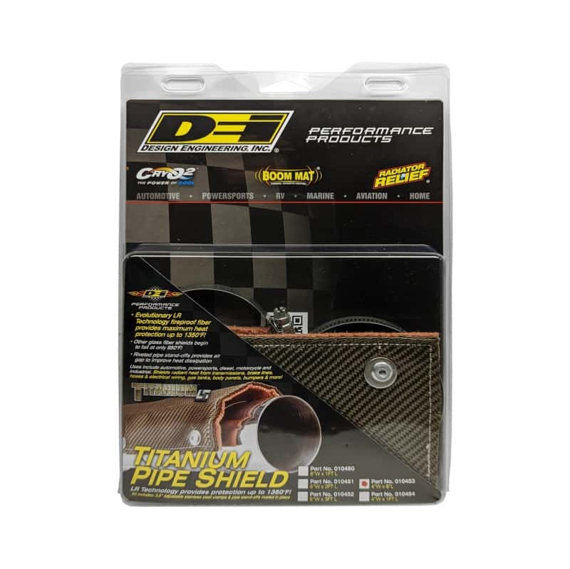 DEI — DEI Pipe Shield w/Stainless Steel Clamps - 4in x 8in - Titanium
Exhaust Heat Shield - view 4