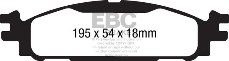 EBC — EBC 11+ Ford Explorer 2.0 Turbo 2WD Ultimax2 Front Brake Pads
Disc Brake Pad - view 1