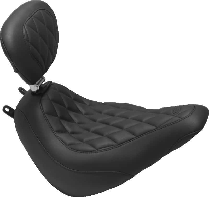 Mustang Motorcycle — Mustang 08-21 Harley Electra Glide,Rd Glid, Rd King, Str Glide Tour Passenger Seat w/Studs - Black - view 1