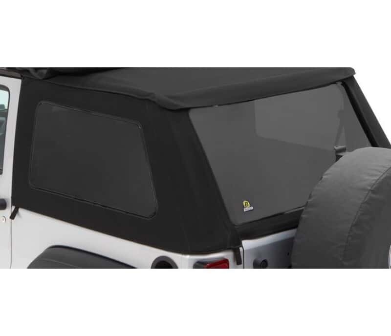 Bestop — Bestop 07-18 Jeep Wrangler JK 2-Door Window Set (Premium Black Twill Fits Trektop 56922)
Window Set - view 1
