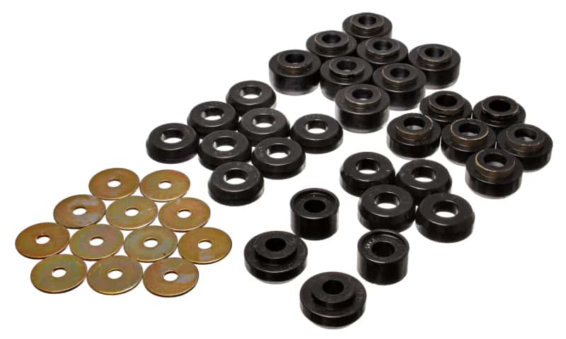 Energy Suspension — Energy Suspension Chevrolet 4 door Black Body Mounts (Recommended for Police/Taxi/Race)
BodyMntBshKt - view 3