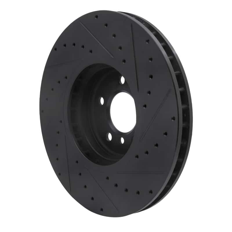 R1 Concepts — R1 08-19 BMW X5 Front Left Drilled & Slotted Black Brake Rotor
R1 Brake Rotor Drill - view 4