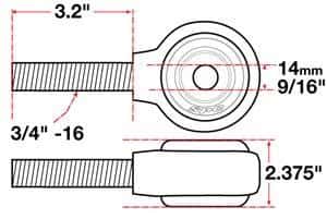SPC Performance — SPC Performance xAxis Rod End Ball Joint
CROSSAXIS ROD END
XAXIS JOINT - view 2