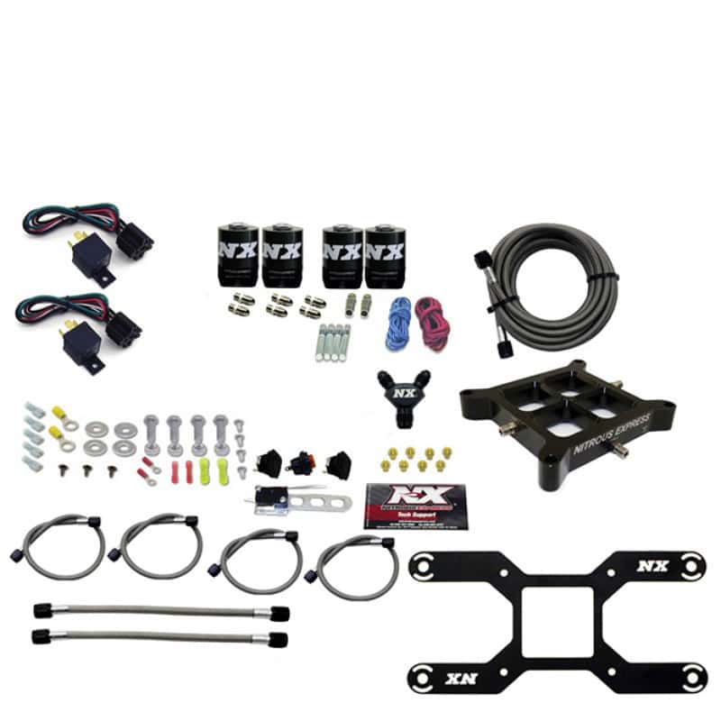 Nitrous Express — Nitrous Express Dry Quad Stage Billet Crossbar Plate System 100-2000hp (4150 Flange) w/o Bottle
Injection System Kit - view 1