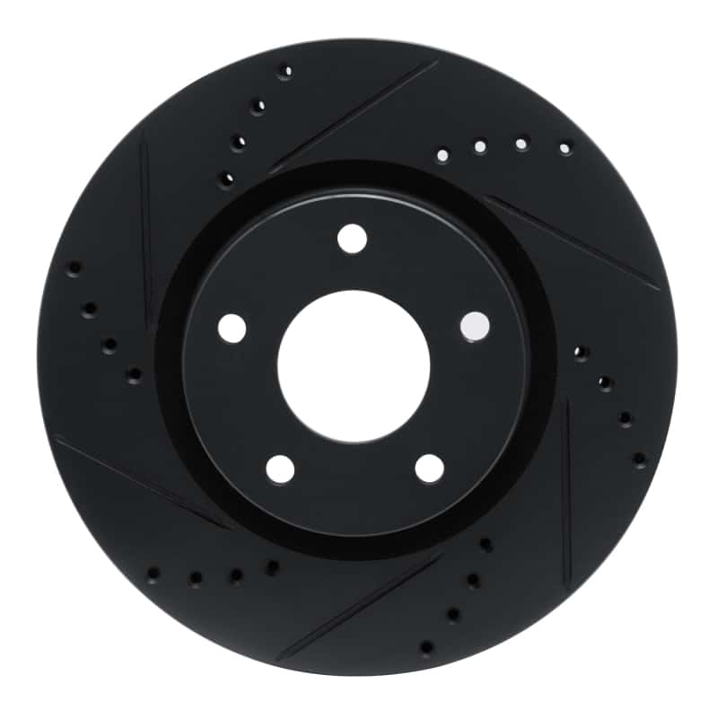R1 Concepts — R1 10-14 Renault SAFRANE (Mexico) Front Left Drilled & Slotted Black Brake Rotor
R1 Brake Rotor Drill - view 1