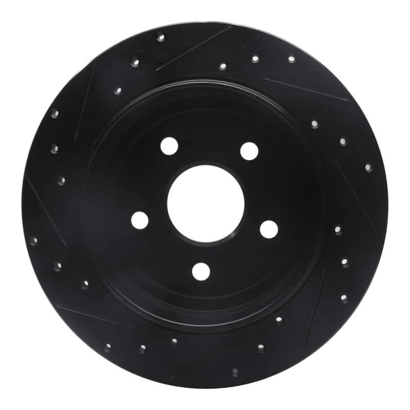 R1 Concepts — R1 05-10 Jeep Commander Rear Right Drilled & Slotted Black Brake Rotor
R1 Brake Rotor Drill - view 5