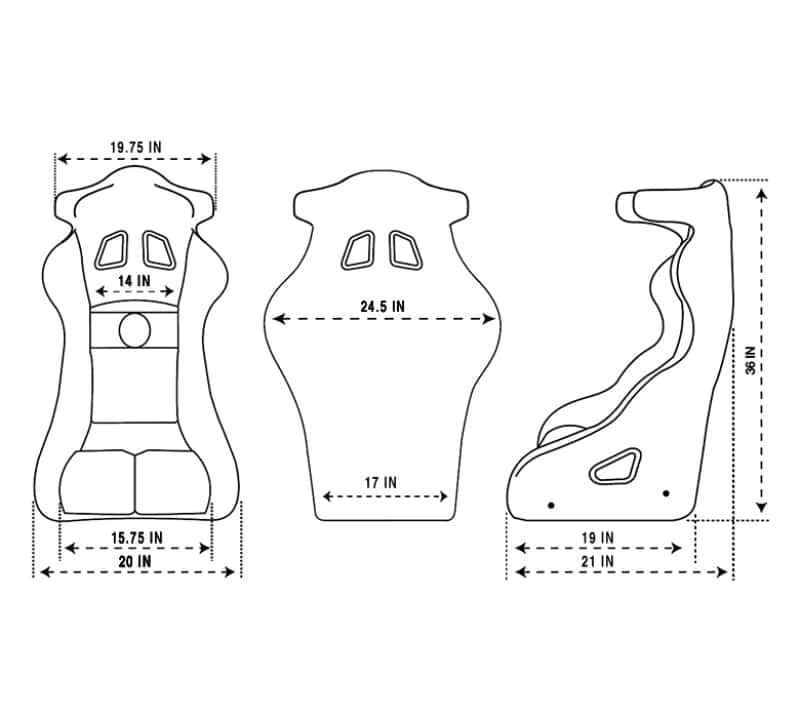 NRG — NRG FIA Competition Seat w/ Competition Fabric/ FIA homologated/ Head Containment - Medium - view 9