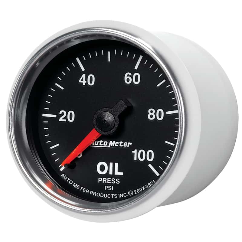 AutoMeter — Autometer GS 52mm 0-100 PSI Mechanical Oil Pressure Gauge
2-1/16" OIL PRESS, 0 - view 8
