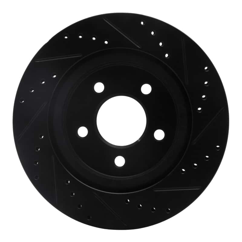 R1 Concepts — R1 05-14 Ford Mustang Rear Left Drilled & Slotted Black Brake Rotor
R1 Brake Rotor Drill - view 5