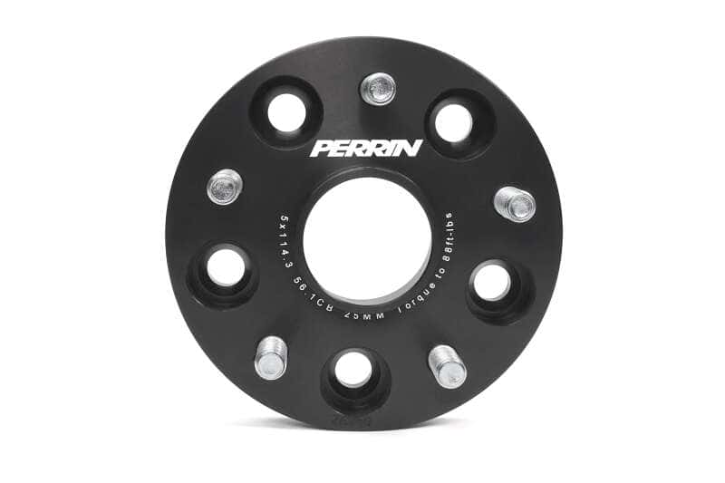Perrin Performance — PERRIN Subaru 25mm Wheel Spacers 5x114.3 BP w/56mm Hub - Black - view 8