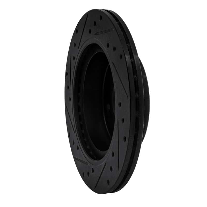 R1 Concepts — R1 87-89 Nissan 300ZX Turbo Rear Right Drilled & Slotted Black Brake Rotor
R1 Brake Rotor Drill - view 4