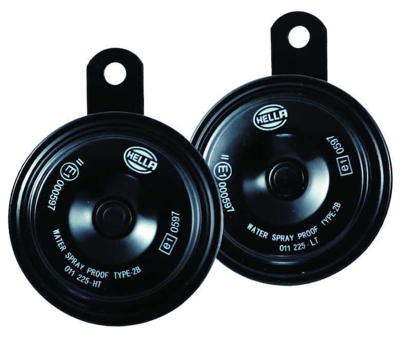 Hella — Hella Horn Kit Bx Blk Disc 77Mm 12V Univ - view 1
