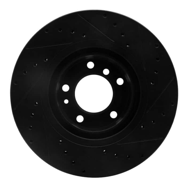 R1 Concepts — R1 93-97 BMW 850CI Front Left Drilled & Slotted Black Brake Rotor
R1 Brake Rotor Drill - view 5