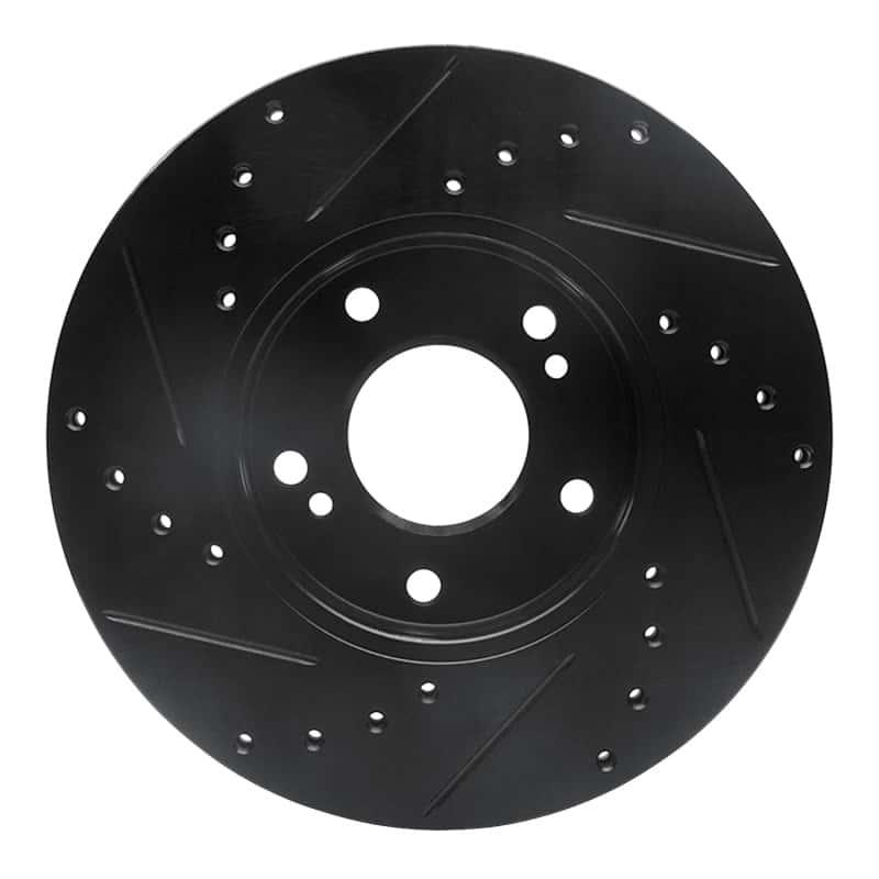 R1 Concepts — R1 89-99 Infiniti I30 Front Right Drilled & Slotted Black Brake Rotor
R1 Brake Rotor Drill - view 5