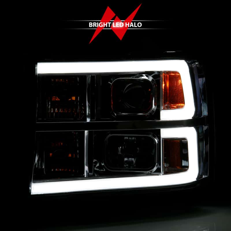ANZO — ANZO 2007-2013 GMC Sierra 1500 Projector Headlight Plank Style Chrome w/ Clear Lens Amber
Head Light Set
HdLtSet - view 12