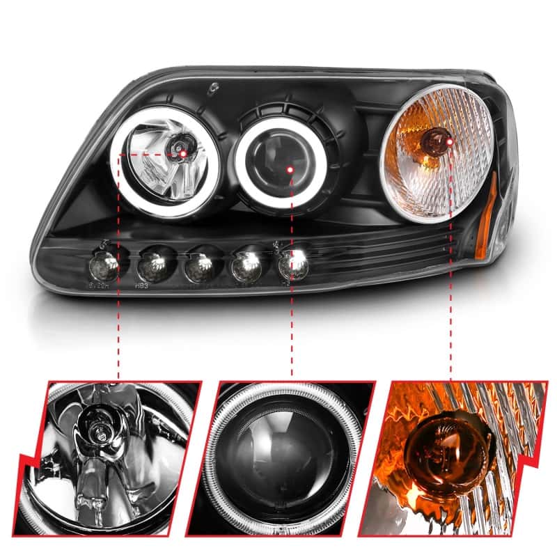 ANZO — ANZO 1997-2003 Ford F-150 Projector Headlights w/ Halo Black (CCFL)
Head Light Set
HdLtSet - view 5