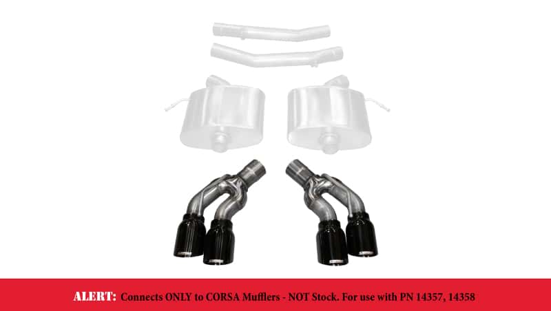 CORSA Performance — Corsa 2016-2019 Cadillac CTS-V 2.75in Inlet / 4.0in Outlet Black PVD Tip Kit (For Corsa ExhaustOnly)
Exhaust - view 4