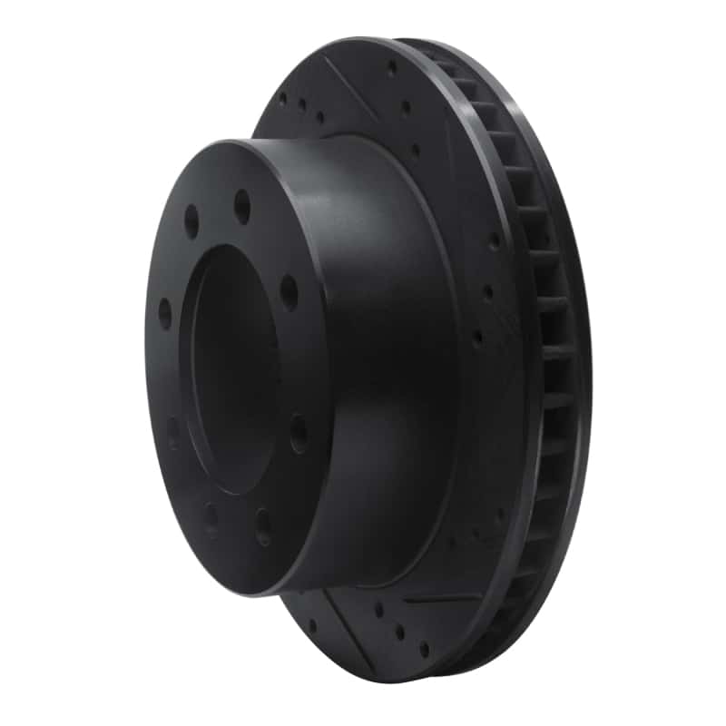 R1 Concepts — R1 00-02 Dodge Ram 2500 Front Right Drilled & Slotted Black Brake Rotor
R1 Brake Rotor Drill - view 2