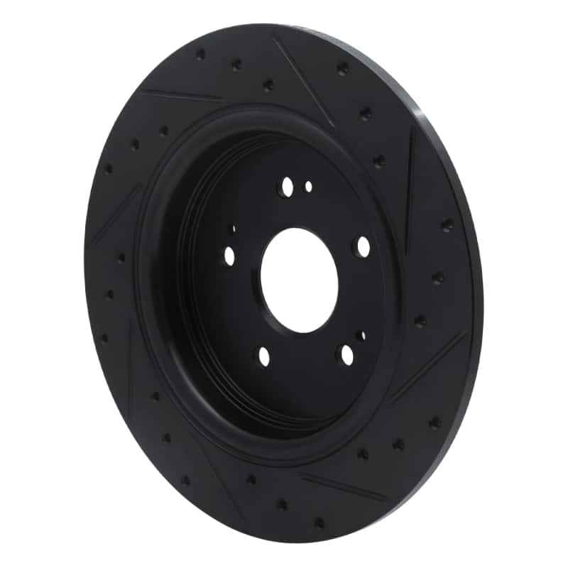 R1 Concepts — R1 15-25 Acura TLX Rear Left Drilled & Slotted Black Brake Rotor
R1 Brake Rotor Drill - view 4