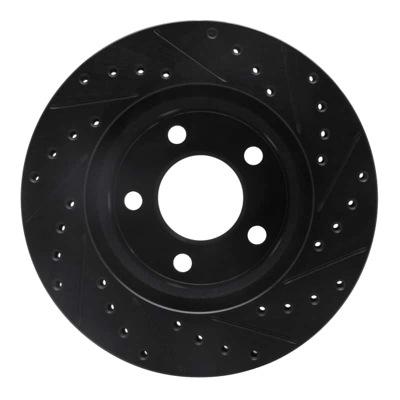 R1 Concepts — R1 80-89 American Motors Eagle Front Left Drilled & Slotted Black Brake Rotor
R1 Brake Rotor Drill - view 5