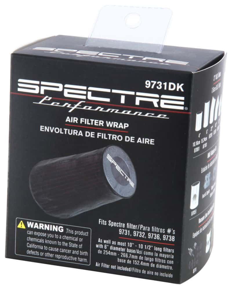 Spectre — Spectre Universal Pre-Filter Wrap 6.125in. x 9.125in. - Black - view 5