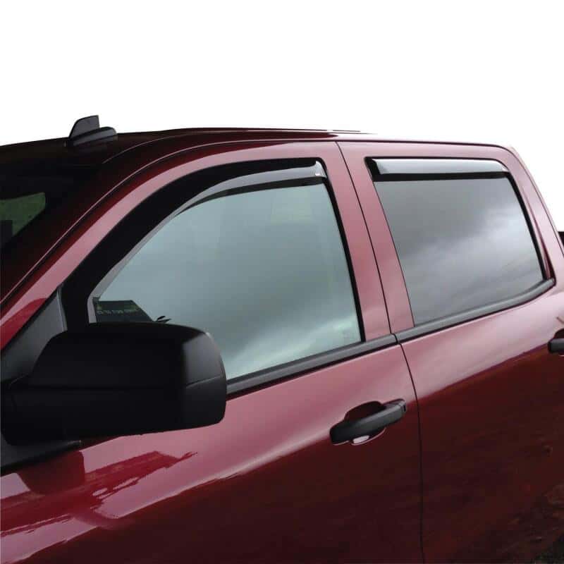 Westin — Westin 2014-2018 Chevy Silverado 1500 Crew Cab In-Channel Wind Deflector 4pc - Smoke
Side Window Vent - view 3