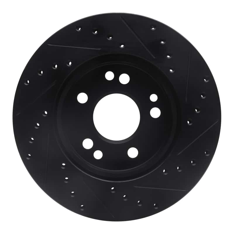 R1 Concepts — R1 84-95 Mercedes-Benz E300 Front Left Drilled & Slotted Black Brake Rotor
R1 Brake Rotor Drill - view 5