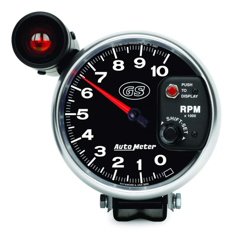 AutoMeter — AutoMeter Gauge Tachometer 5in. 10K RPM Pedestal W/ Ext. Shift-Lite Gs
5" TACH, 10,000 RPM, - view 5