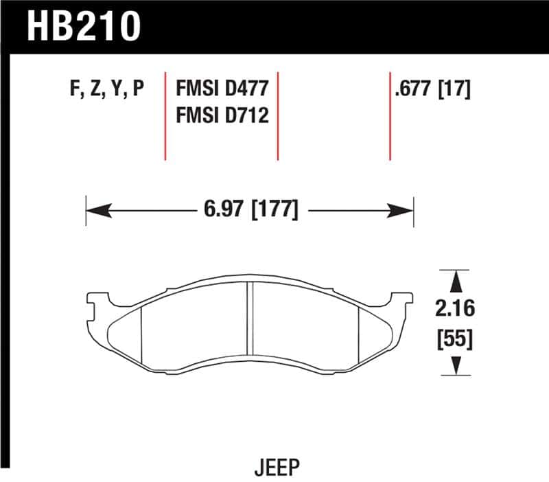 Hawk Performance — Hawk LTS Street Brake Pads
Disc Brake Pad - view 1
